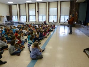 Author John Farrell sings to WBH