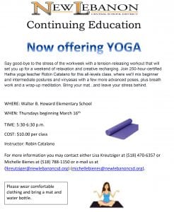 flyer with yoga mat